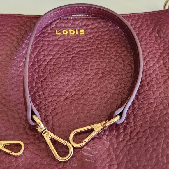 Lodis mauve/purple Leather messenger/crossbody/shoulder/clutch transformer bag - Picture 10 of 13